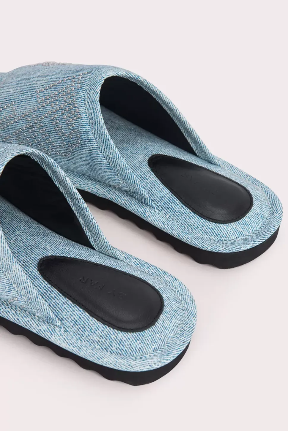 Ari Denim Stud Leather