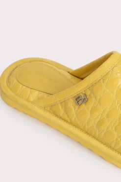 Ari Duckling Circular Croco Embossed Leather