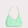Baby Amber Spearmint Perforated Suede Leather