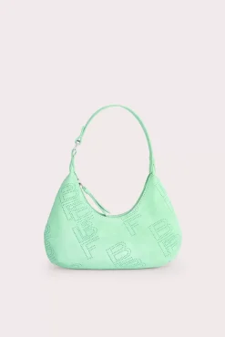 Baby Amber Spearmint Perforated Suede Leather