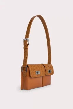 Baby Billy Caramel Croco And Semi Patent Leather