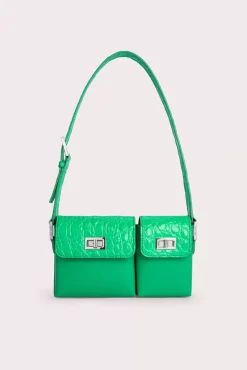 Baby Billy Super Green Croco And Semi Patent Leather