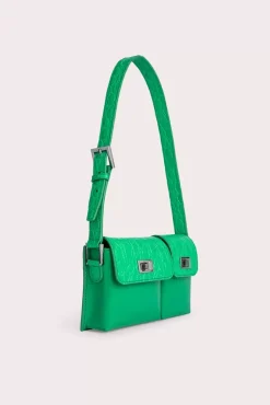 Baby Billy Super Green Croco And Semi Patent Leather