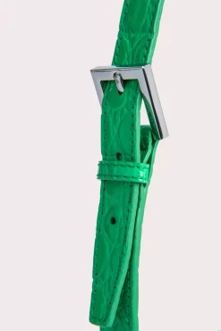 Baby Billy Super Green Croco And Semi Patent Leather