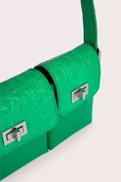 Baby Billy Super Green Croco And Semi Patent Leather