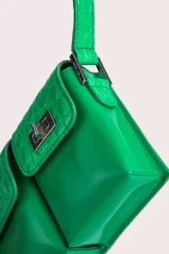 Baby Billy Super Green Croco And Semi Patent Leather