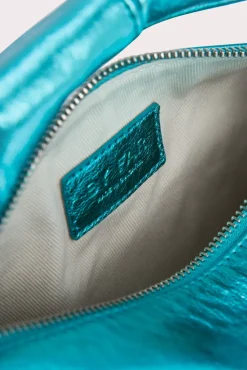 Baby Cush Aquamarine Metallic Leather