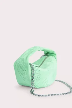 Baby Cush Spearmint Perforated Suede Leather
