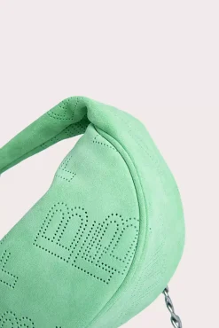 Baby Cush Spearmint Perforated Suede Leather