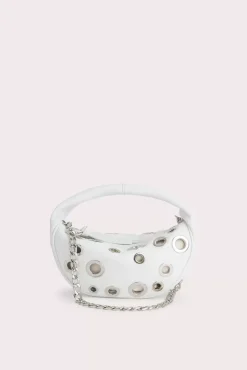 Baby Cush White Small Grain Calf Leather And Eyelets