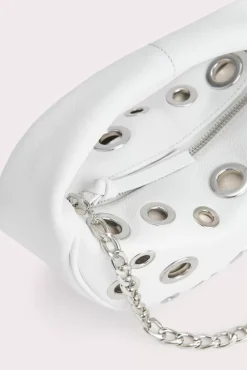 Baby Cush White Small Grain Calf Leather And Eyelets