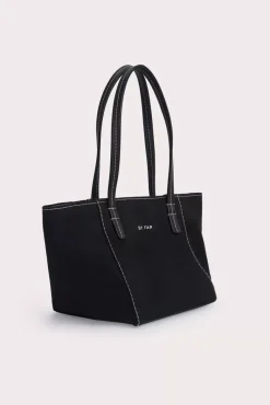 Bar Tote Black Canvas And Nappa Leather