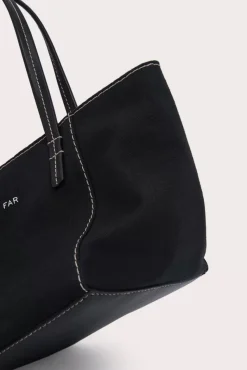 Bar Tote Black Canvas And Nappa Leather