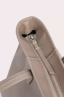 Bar Tote Taupe Box Calf Leather