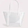 Bar Tote Transparent White Pu