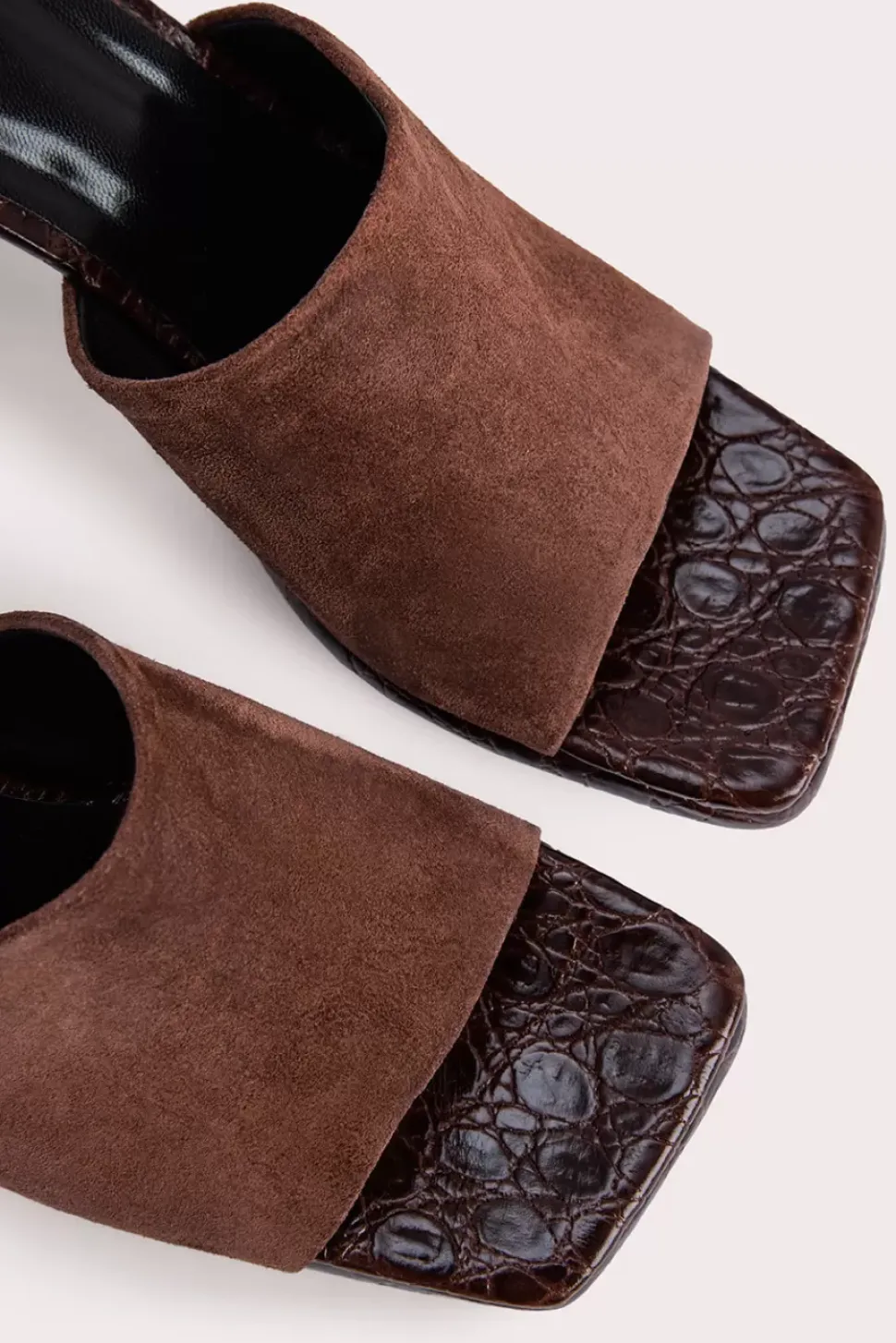 Beliz Sequoia Croco And Suede Leather