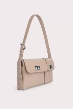 Billy Taupe Semi Patent Leather