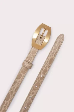 Block Kraft Circular Croco Embossed Leather