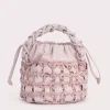 Cass Icy Pink Chenille And Leather