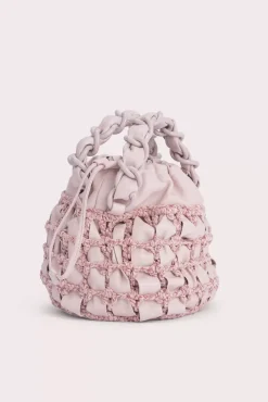 Cass Icy Pink Chenille And Leather