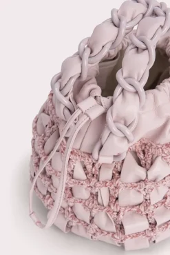 Cass Icy Pink Chenille And Leather