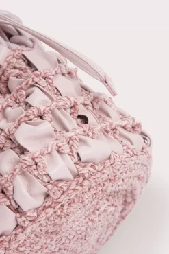 Cass Icy Pink Chenille And Leather