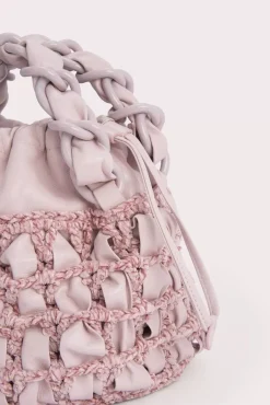 Cass Icy Pink Chenille And Leather