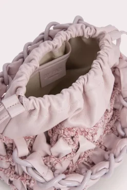 Cass Icy Pink Chenille And Leather