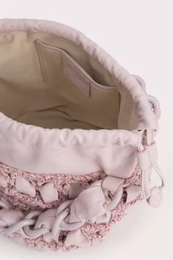 Cass Icy Pink Chenille And Leather