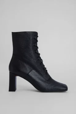 Claude Black Grained Leather