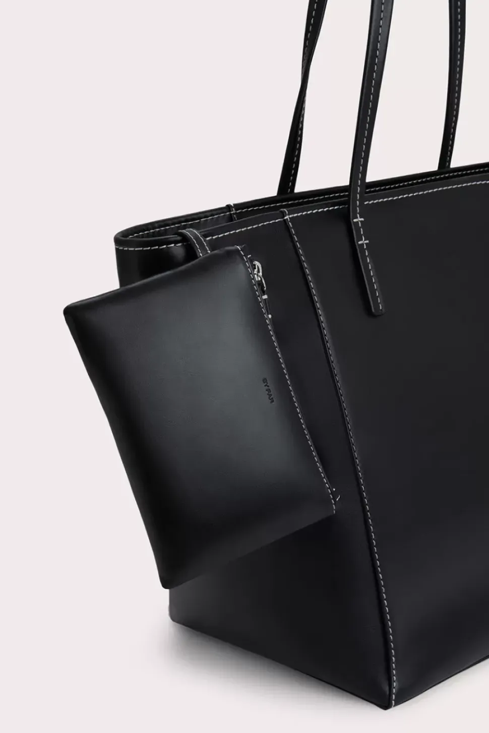 Club Tote Black Box Calf Leather