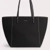 Club Tote Black Canvas And Nappa Leather