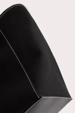 Club Tote Black Canvas And Nappa Leather