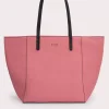 Club Tote Taffy Pink And Black Canvas And Nappa Leather