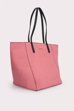 Club Tote Taffy Pink And Black Canvas And Nappa Leather