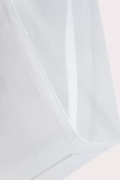 Club Tote Transparent White Pu