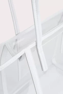 Club Tote Transparent White Pu