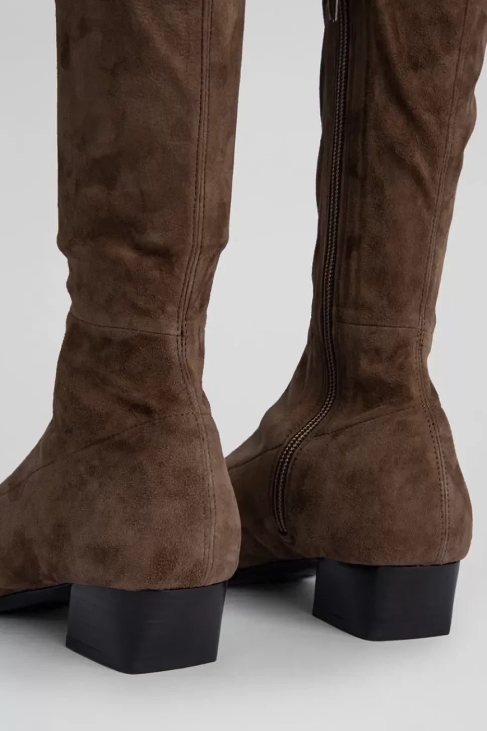Colette Wood Stretch Suede Leather