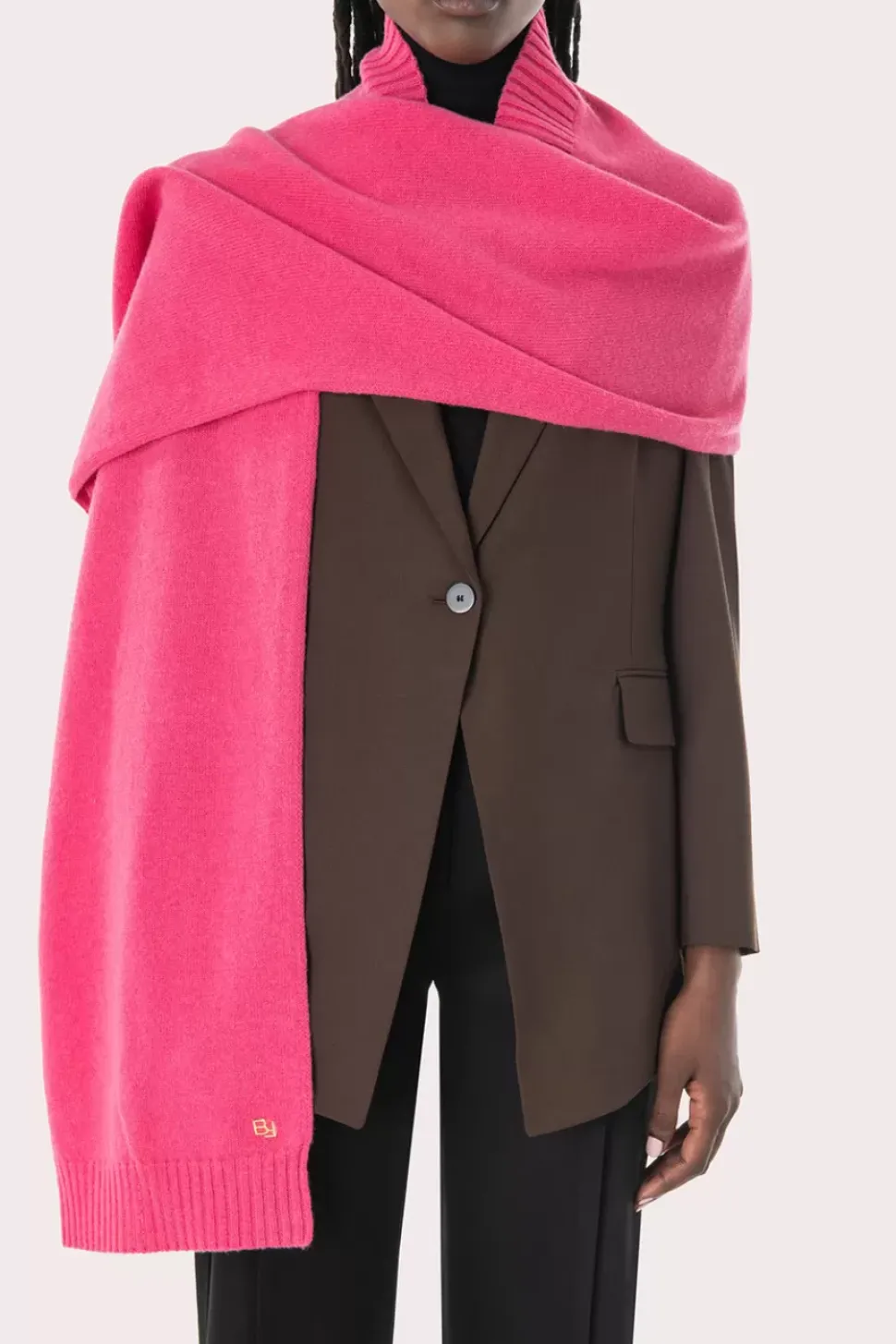 Collar Scarf Rose Wool