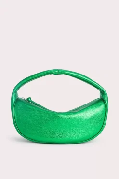 Cush Green Metallic Grain Leather