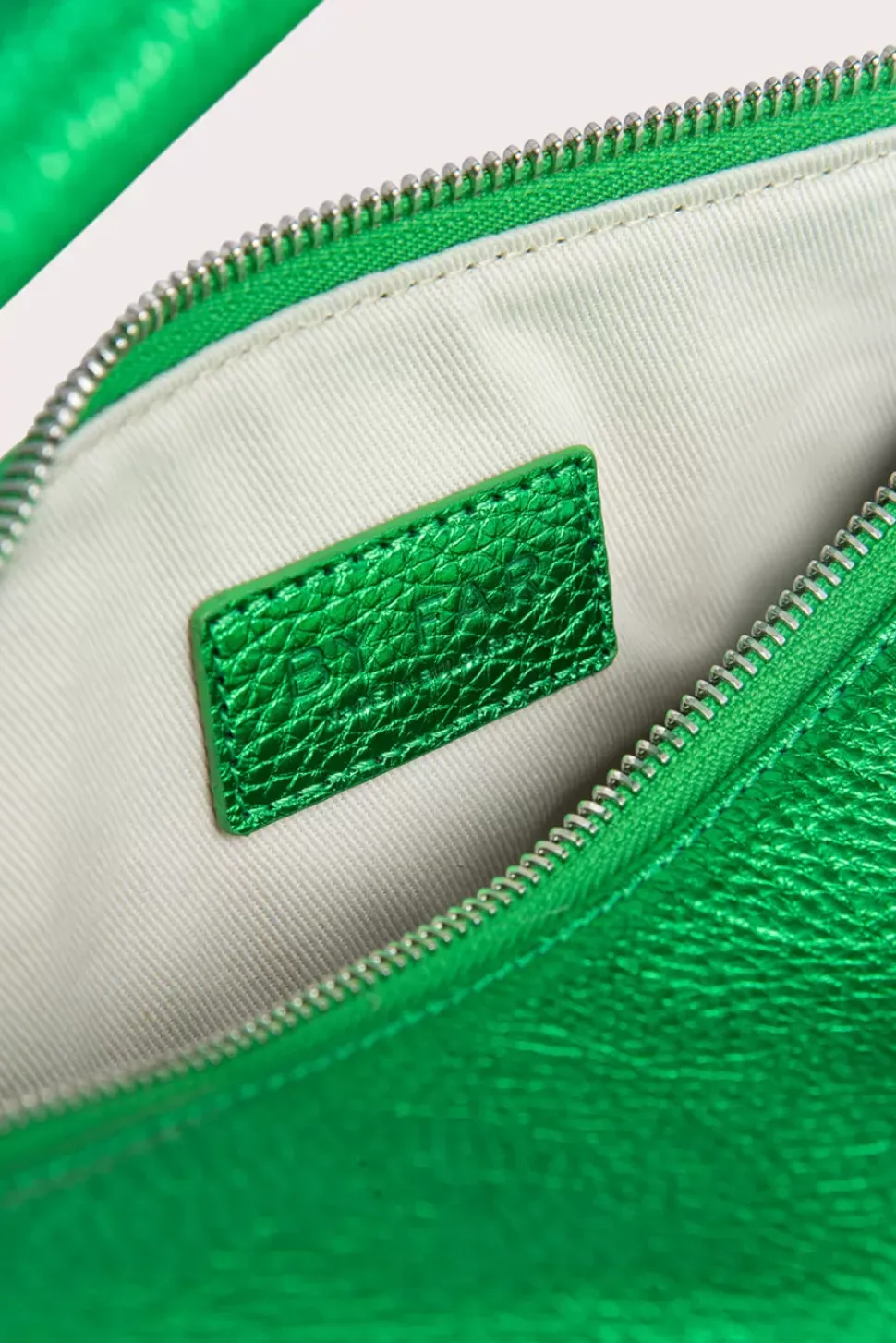 Cush Green Metallic Grain Leather