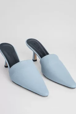 Cynthia Light Blue Stretch Leather