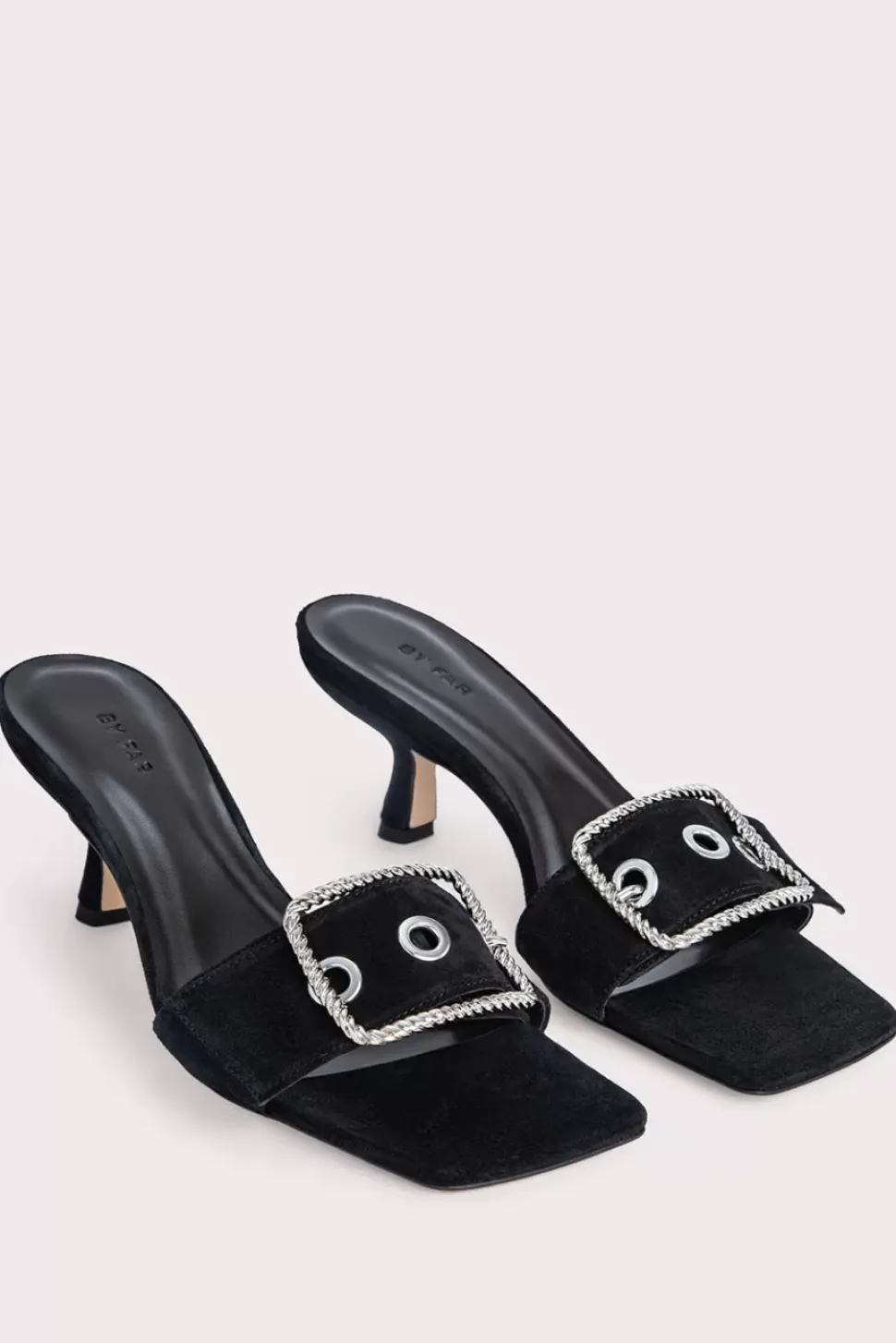 Davina Black Suede Leather