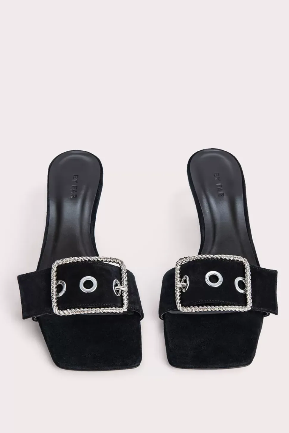 Davina Black Suede Leather
