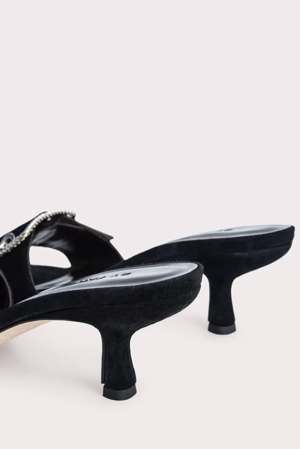 Davina Black Suede Leather
