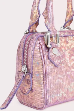 Dora Disco Violet Hologram Leather