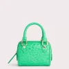 Dora Super Green Circular Croco Embossed Leather