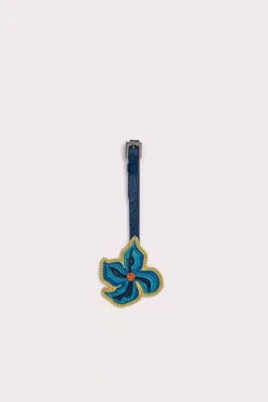 Dream Flower Charm Mixed Grained Leather
