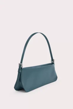 Dulce Long Petrol Semi Patent Leather