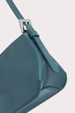 Dulce Long Petrol Semi Patent Leather